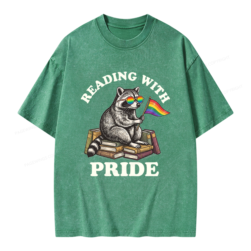 Pagewings Reading With Pride Unisex Washed T-shirt