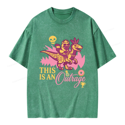 Pagewings This Is An Outrage Unisex Washed T-shirt