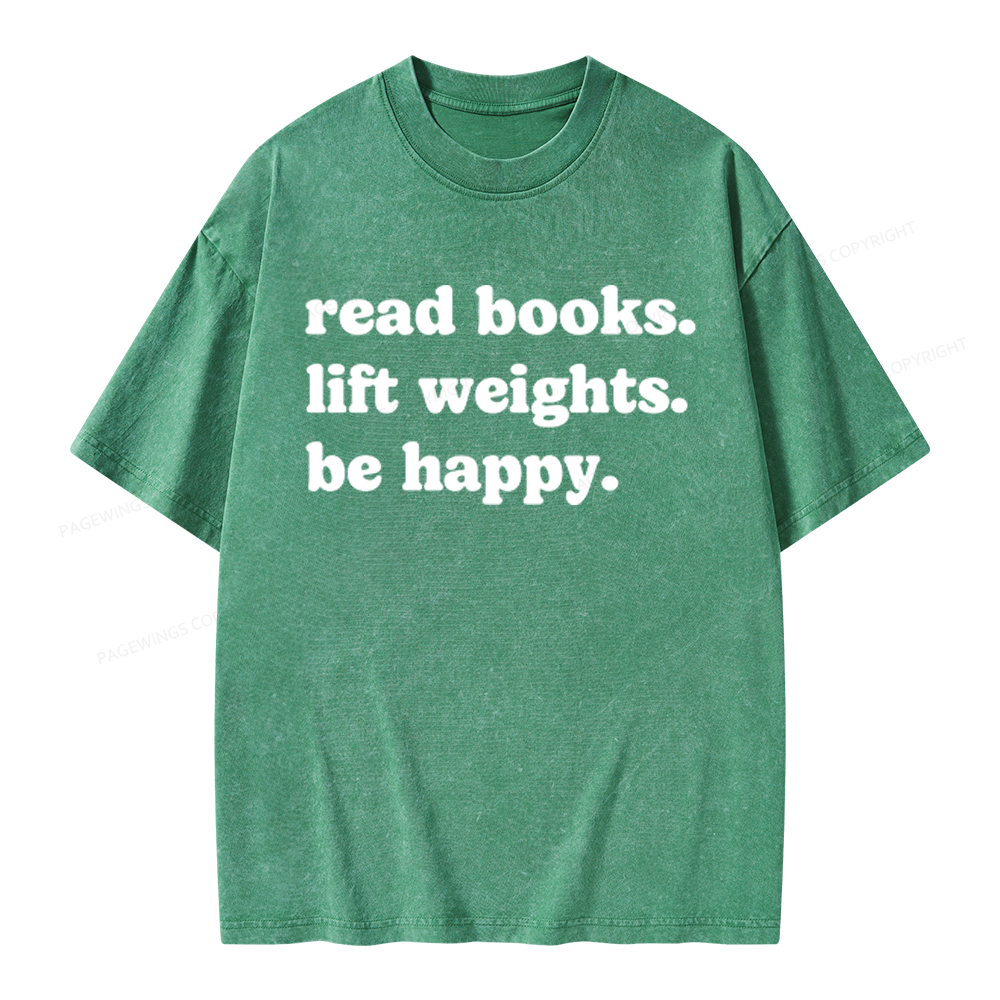 Pagewings Book Lover Gym Unisex Washed T-shirt