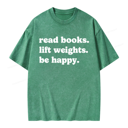 Pagewings Book Lover Gym Unisex Washed T-shirt