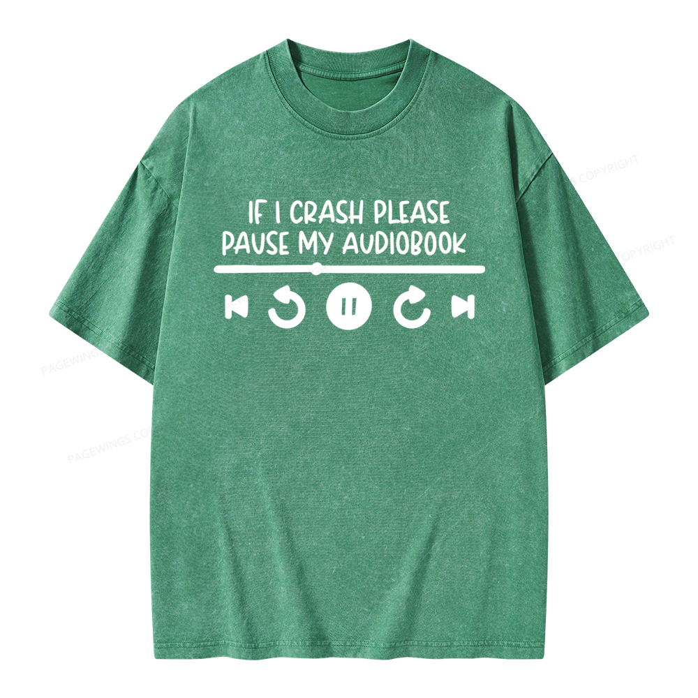 Pagewings Audiobook Unisex Washed T-shirt