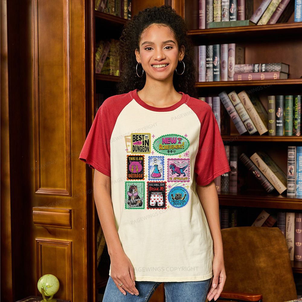 Pagewings Sci-Fi Book Lover Raglan T-shirt
