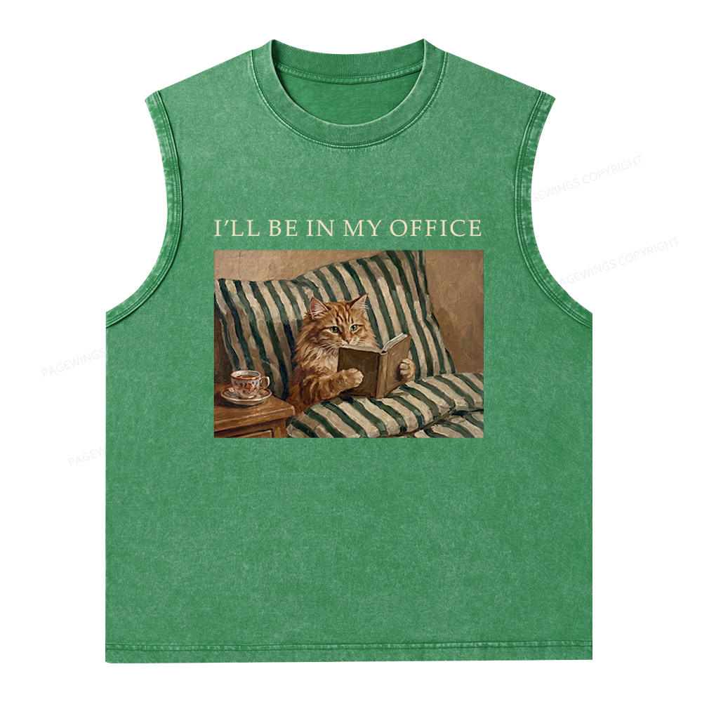 Pagewings Funny Book Lover Unisex Washed Tank Top