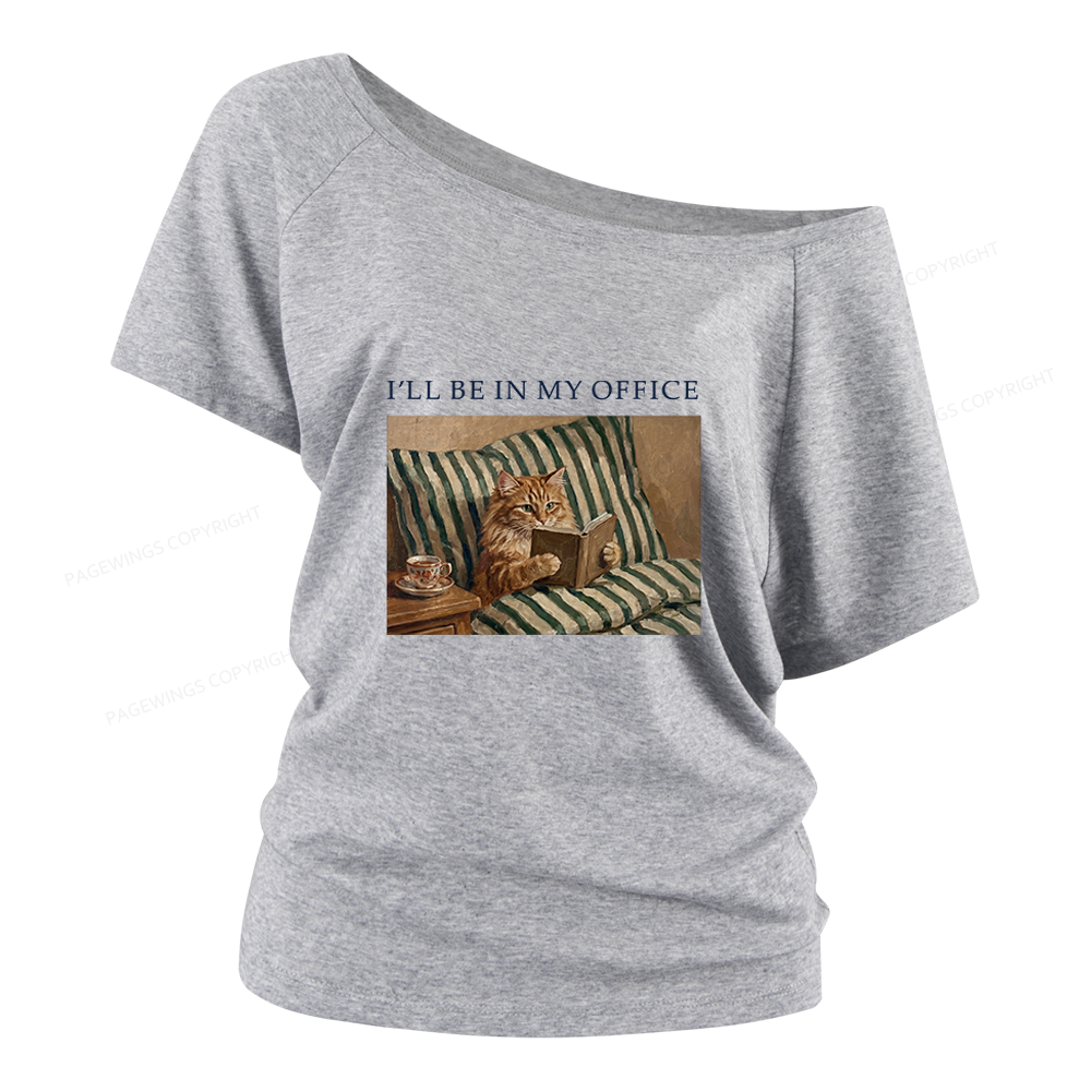 Pagewings Funny Book Lover Women Off Shoulder T-shirts