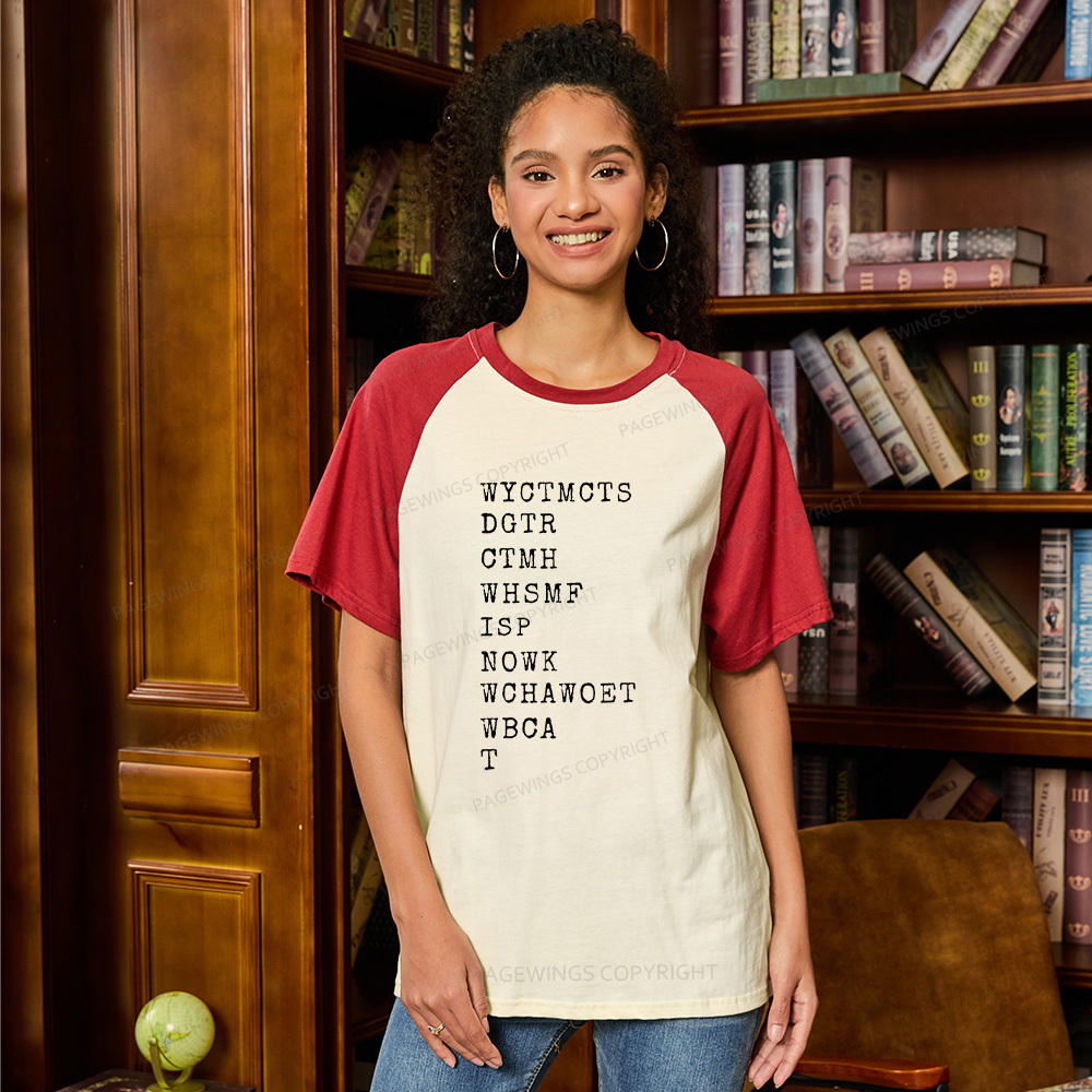 Pagewings Will You Come To My Cottage Raglan T-shirt