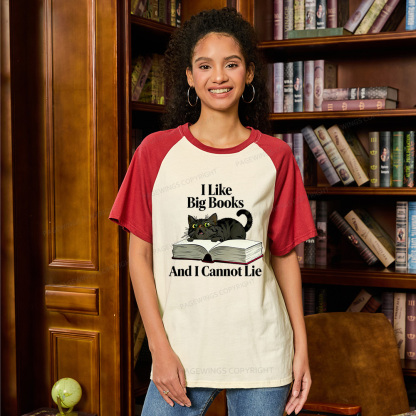 Pagewings  I Like Big Books And I Cannot Lie Raglan T-shirt