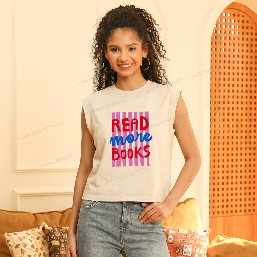 Pagewings Read More Books Women's Washed Tank Top