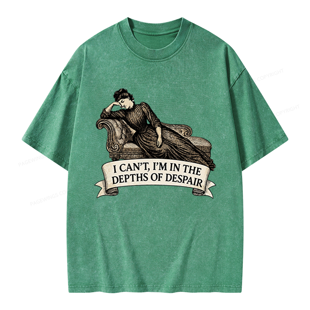 Pagewings I’m In The Depths Of Despair Unisex Washed T-shirt