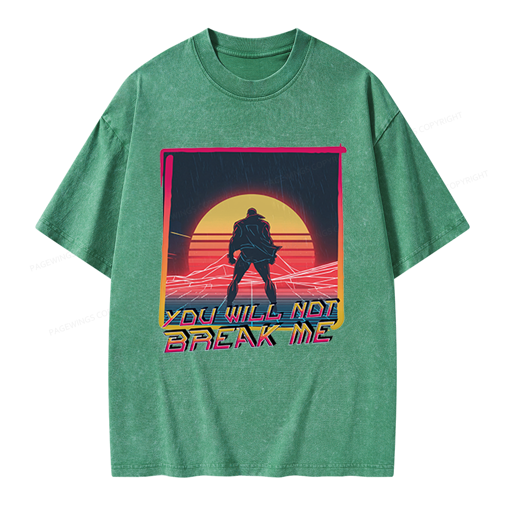 Pagewings You Will Not Break Me Unisex Washed T-shirt