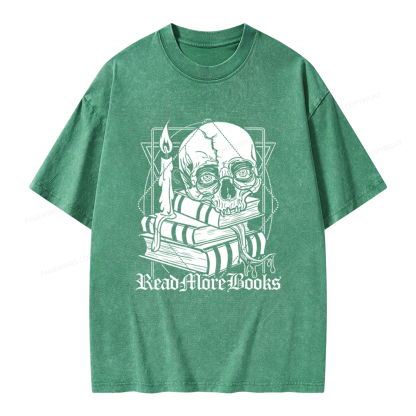 Pagewings Read More Books Unisex Washed T-shirt