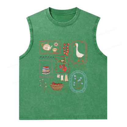 Pagewings Book Lover Unisex Washed Tank Top