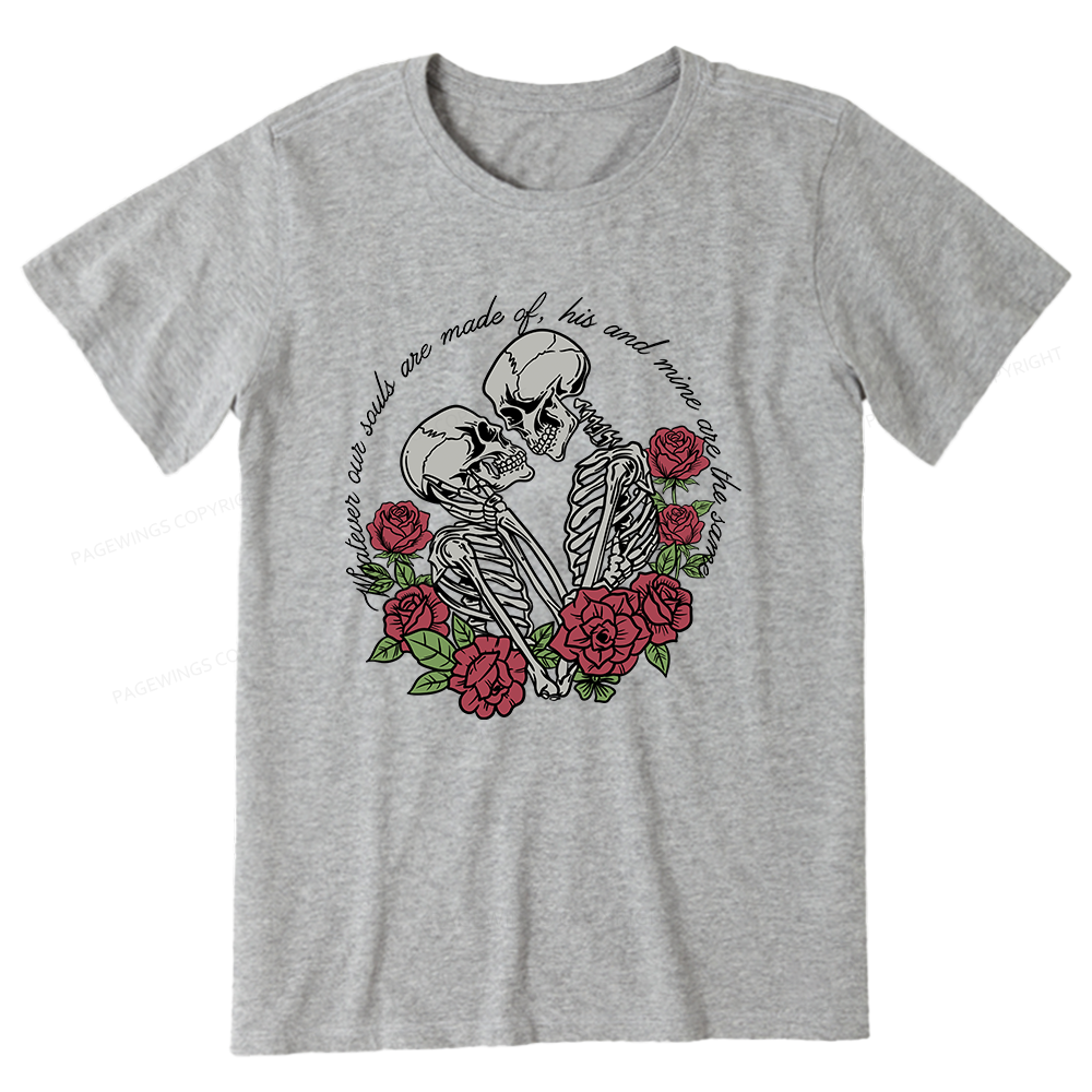 Pagewings Gothic Romance Skeleton Lovers Unisex Classic T-shirt