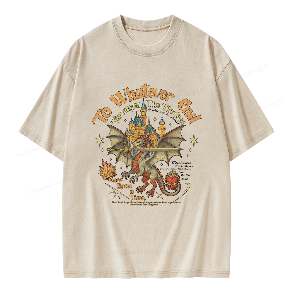 Pagewings To Whatever End Unisex Washed T-shirt