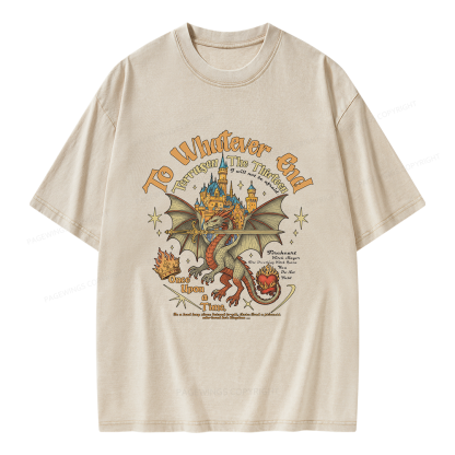 Pagewings To Whatever End Unisex Washed T-shirt
