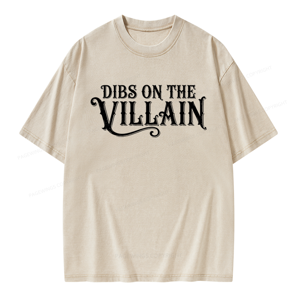 Pagewings Dibs On The Villain Unisex Washed T-shirt