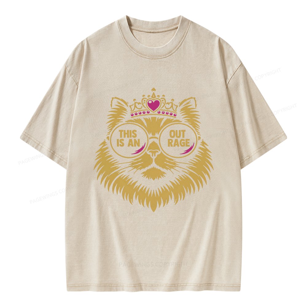 Pagewings This Is An Outrage Unisex Washed T-shirt
