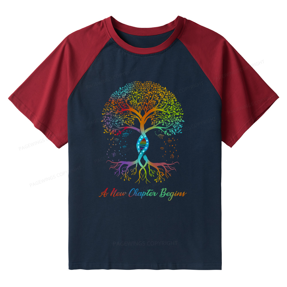 Pagewings A New Chapter Begins Raglan T-shirt