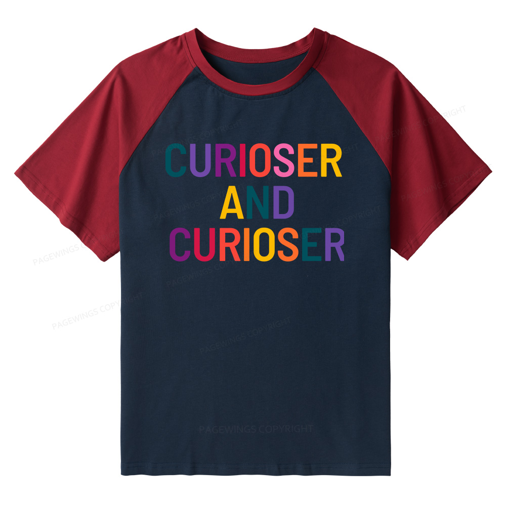 Pagewings Curioser Raglan T-shirt