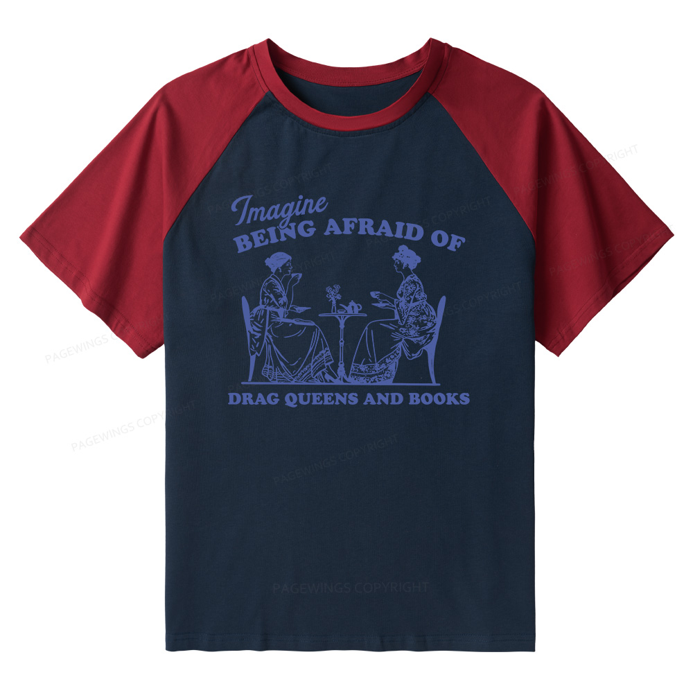Pagewings Drag Queens Raglan T-shirt