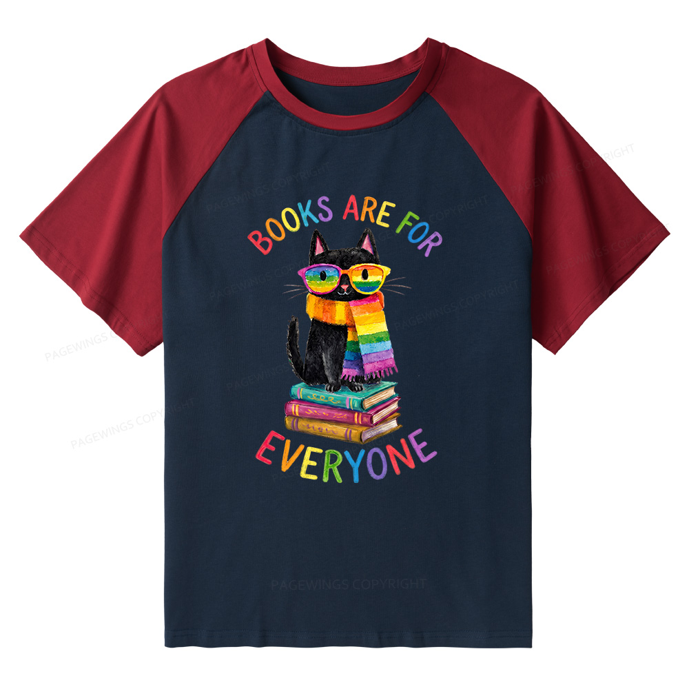 Pagewings Books Are For Everyone Raglan T-shirt