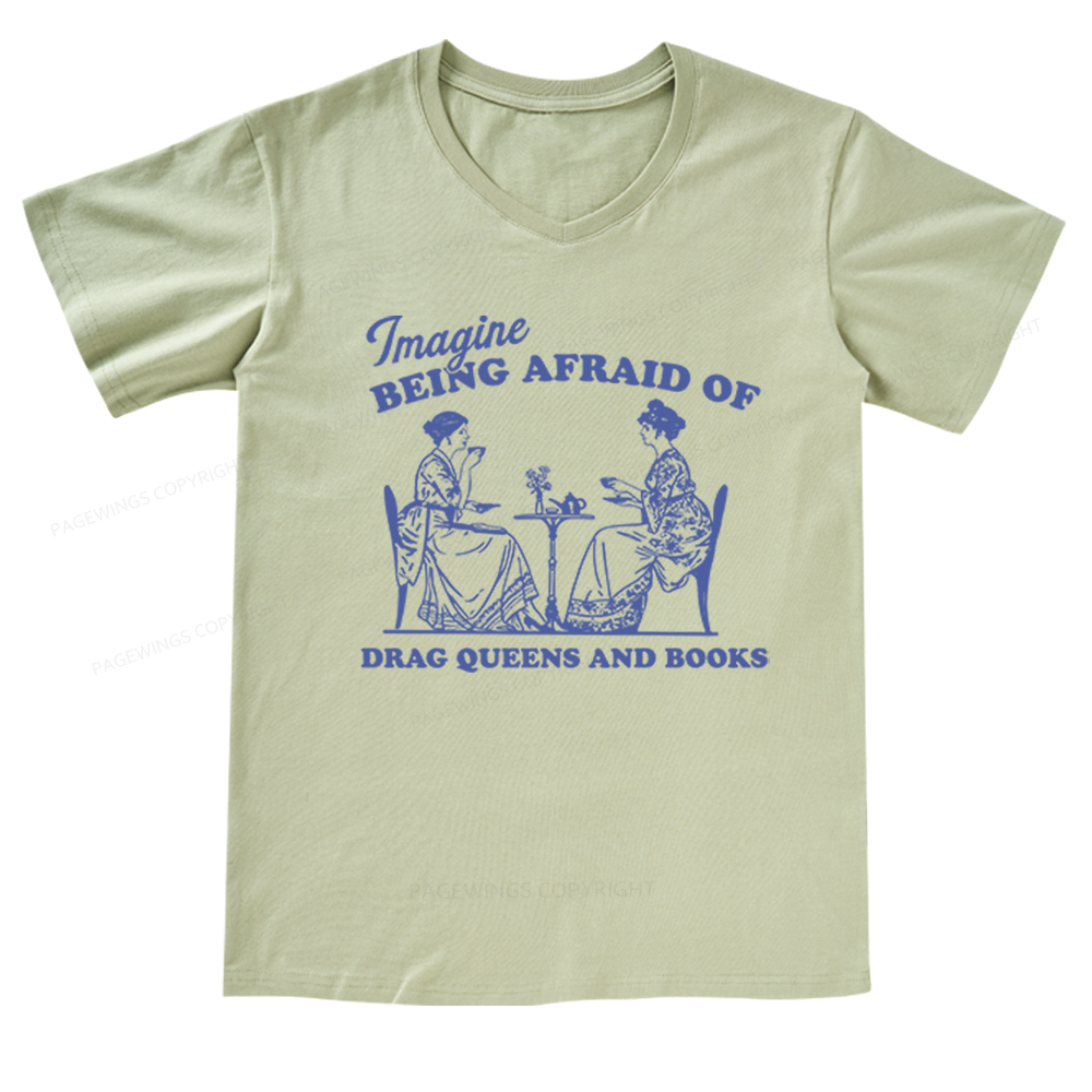 Pagewings Drag Queens V-neck T-shirt