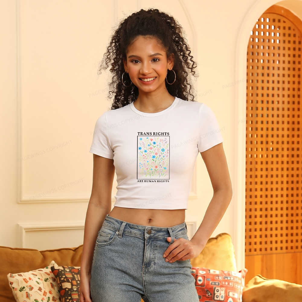 Pagewings Trans Rights Are Human Rights Women's Baby Tee