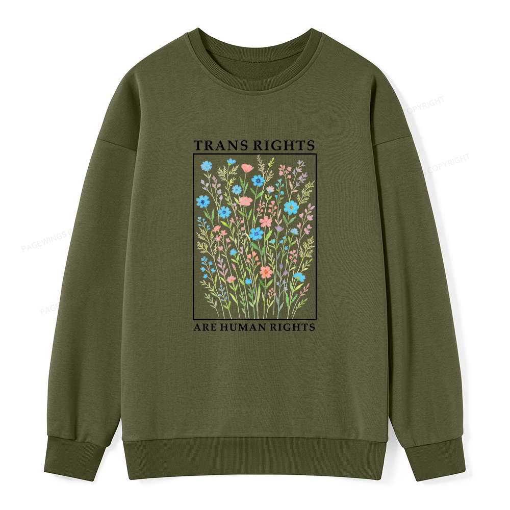 Pagewings Trans Rights Are Human Rights Dragon Book Unisex Classic Sweatshirt
