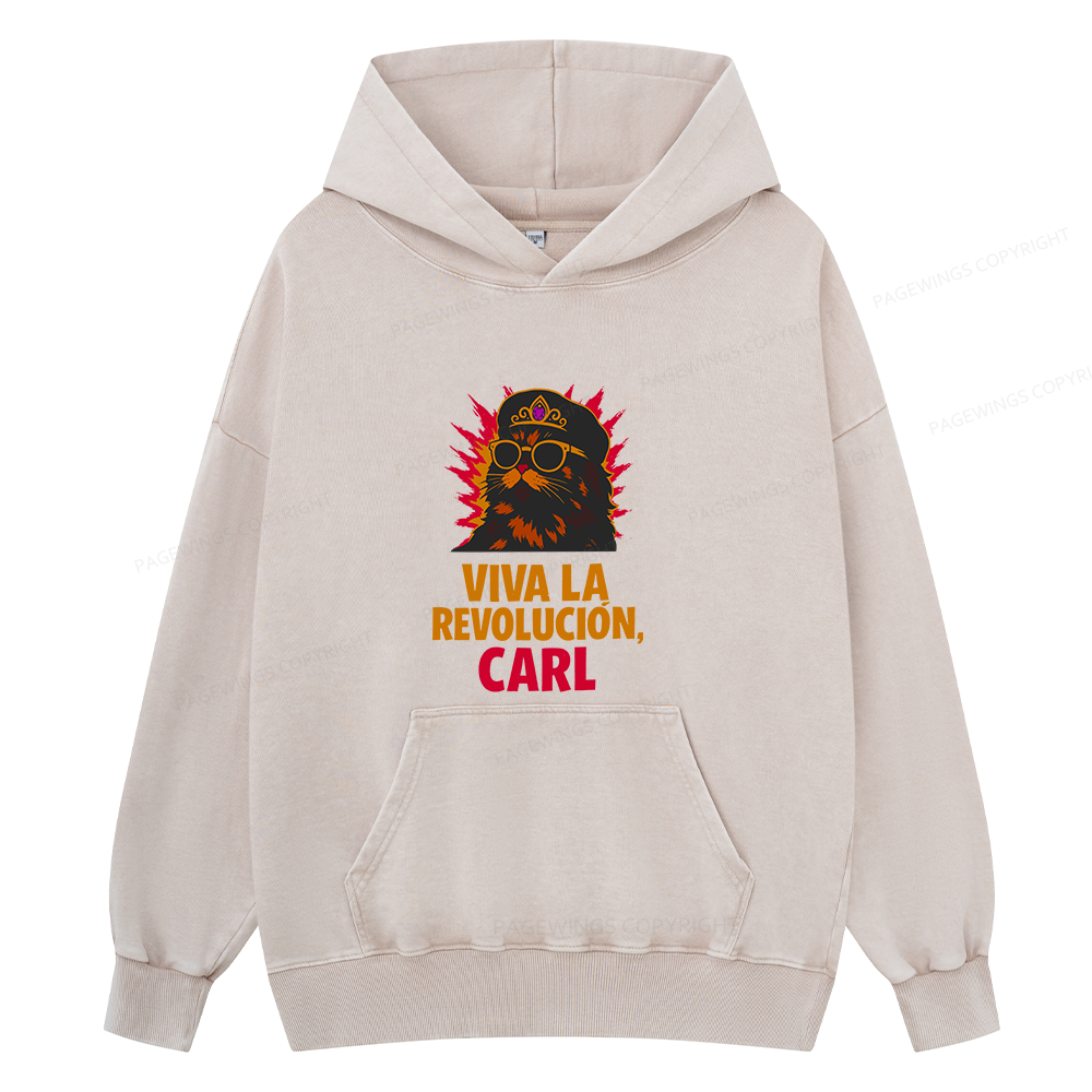 Pagewings Viva La Revolucion Unisex Washed Hoodie