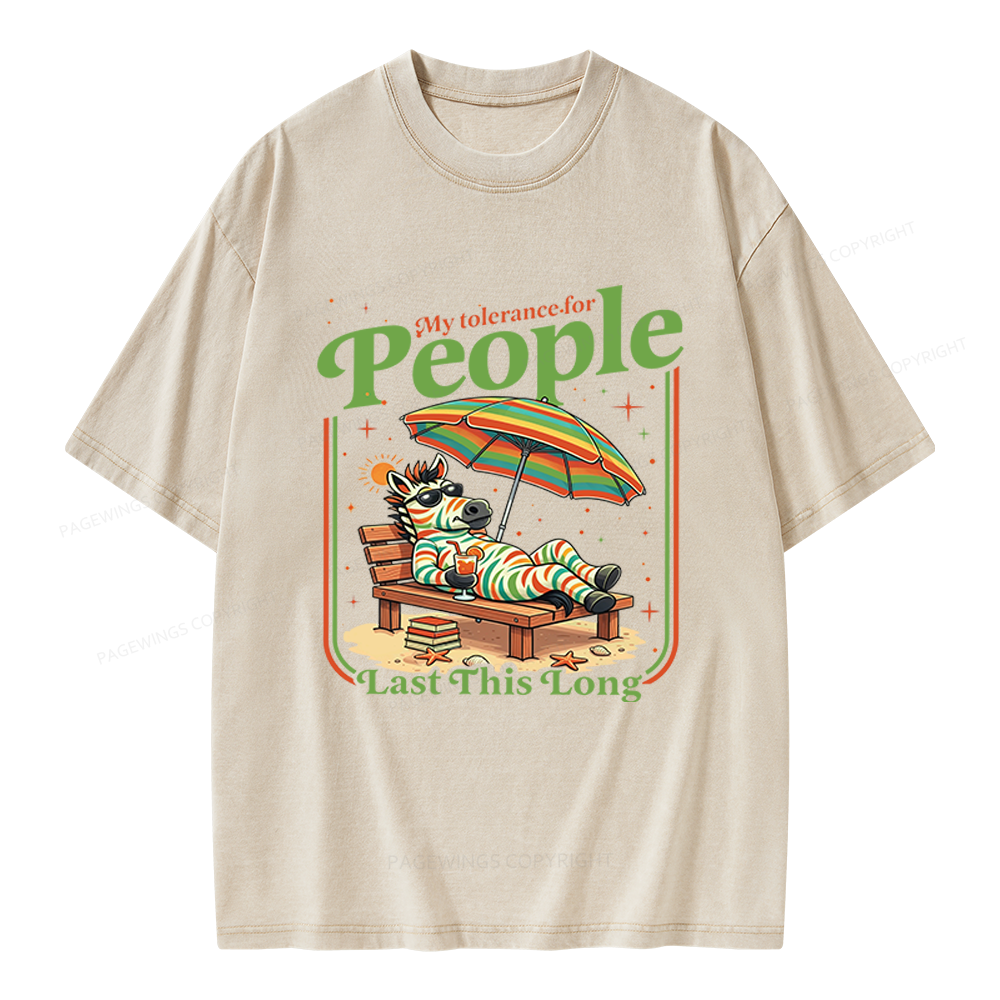 Pagewings Funny Zebra Unisex Washed T-shirt