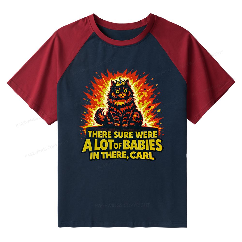 Pagewings A Lot Of Babies In There Raglan T-shirt