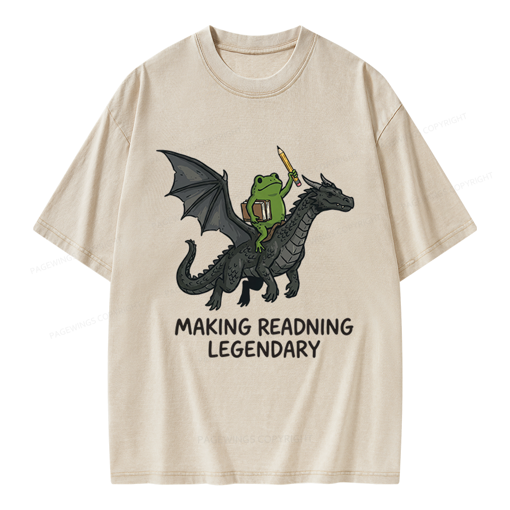 Pagewings Making Reading Legendary Unisex Washed T-shirt