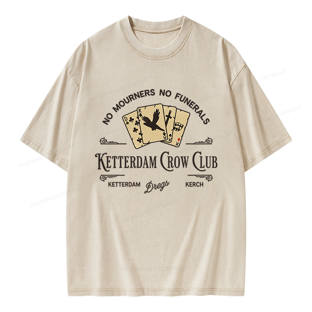 Pagewings Ketterdam Crow Club Unisex Washed T-shirt