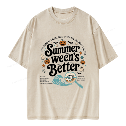 Pagewings Summer Ween's Better Unisex Washed T-shirt