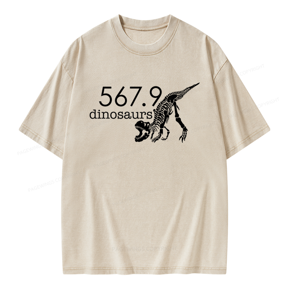Pagewings 567.9 Dinosaur Unisex Washed T-shirt