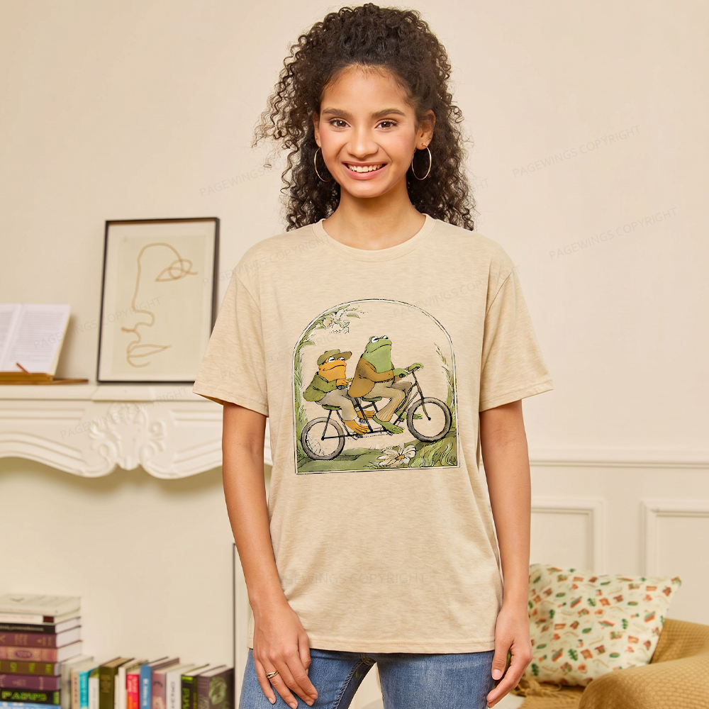 Pagewings Soft The Growing Frog Book Vintage Unisex Heather T-Shirt