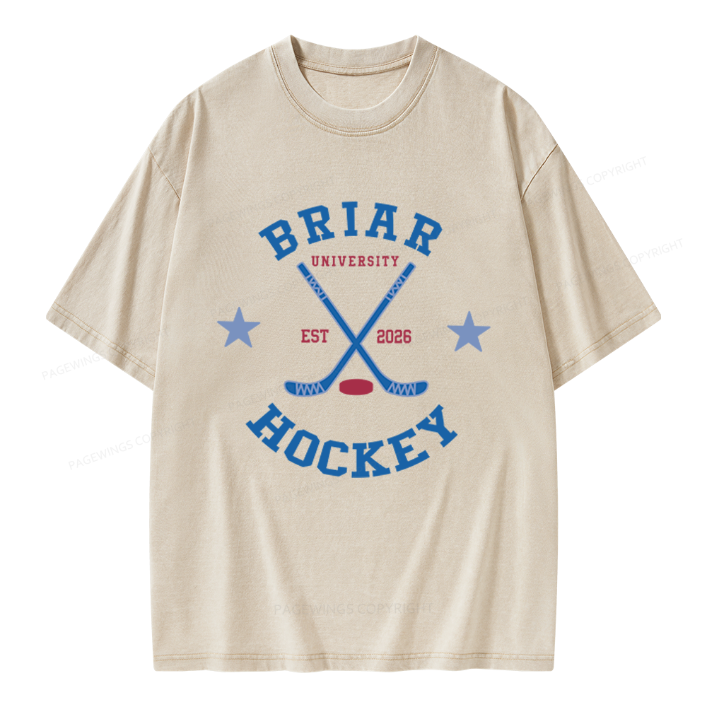 Pagewings Hockey Romance Unisex Washed T-shirt