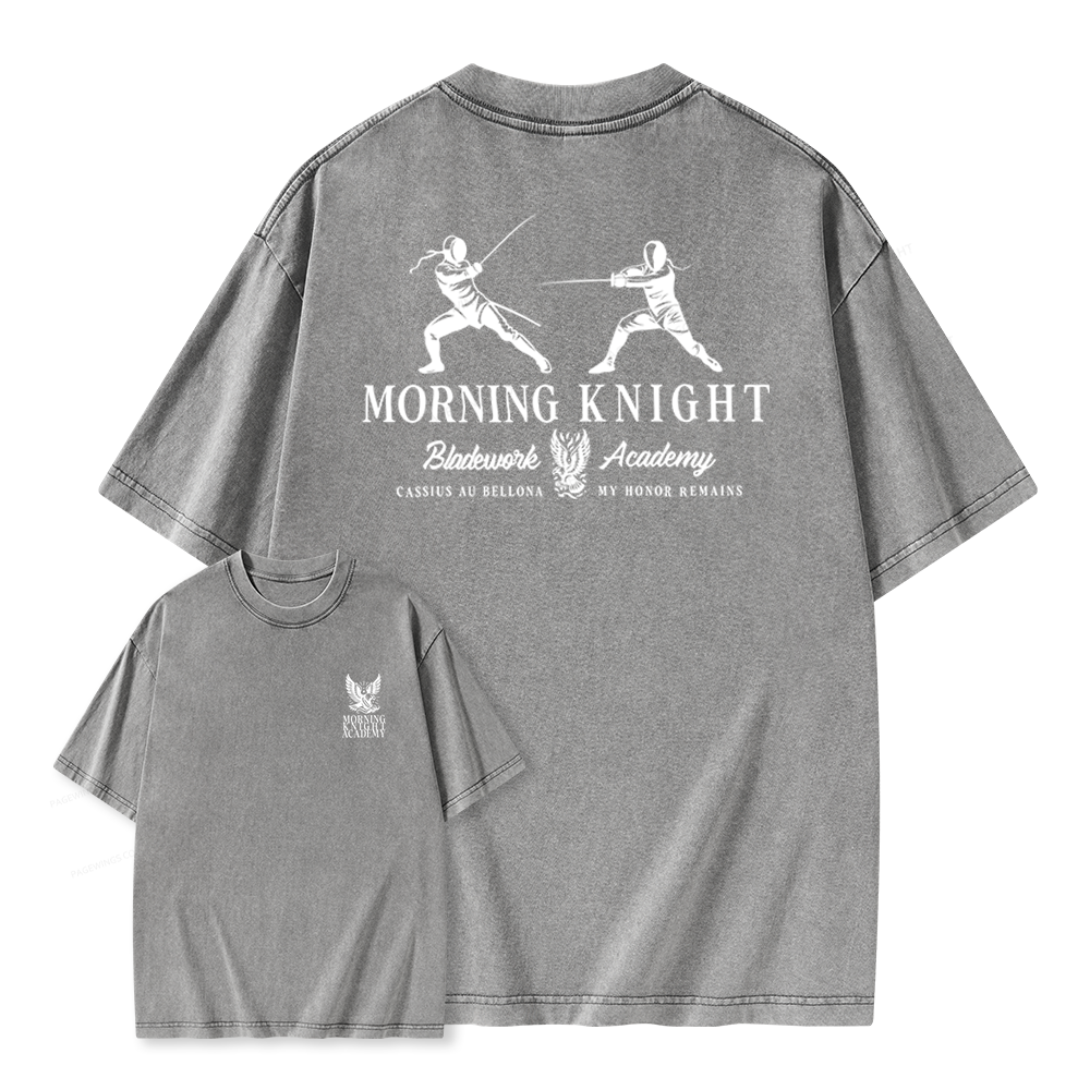 Pagewings Morning Knight Unisex Washed T-shirt