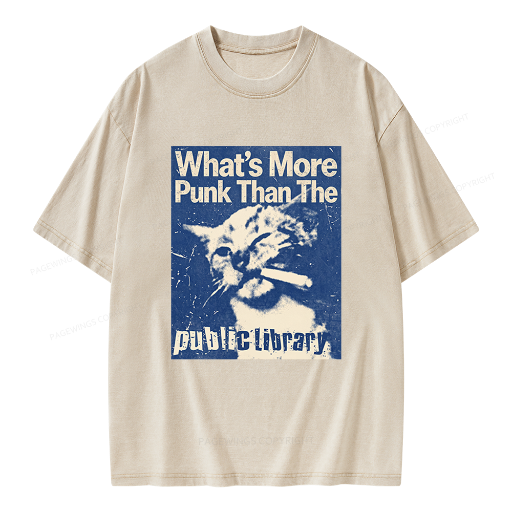 Pagewings What's More Punk Than The Public Library Unisex Washed T-shirt