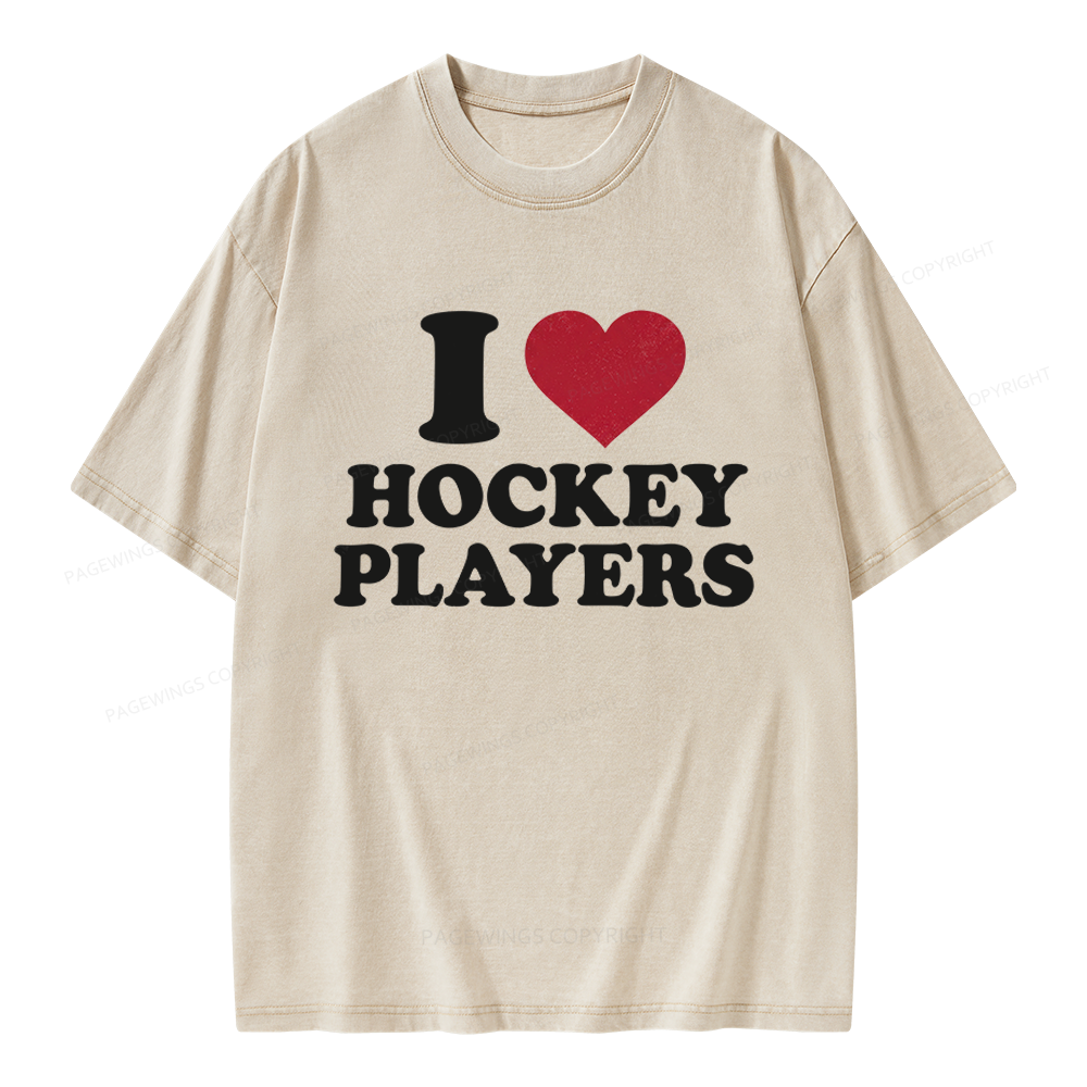 Pagewings Hockey Romance Unisex Washed T-shirt