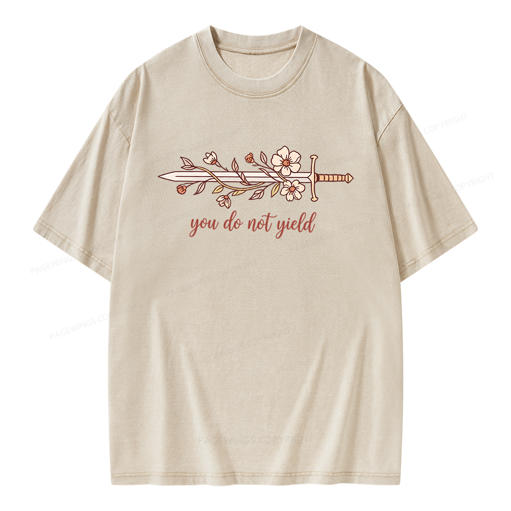 Pagewings You Do Not Yield Unisex Washed T-shirt
