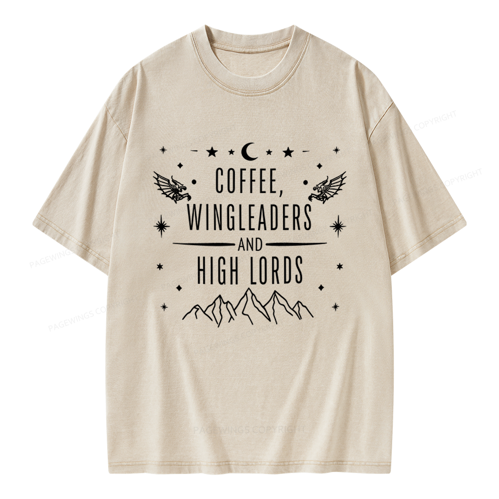 Pagewings Fantasy Bookish Unisex Washed T-shirt