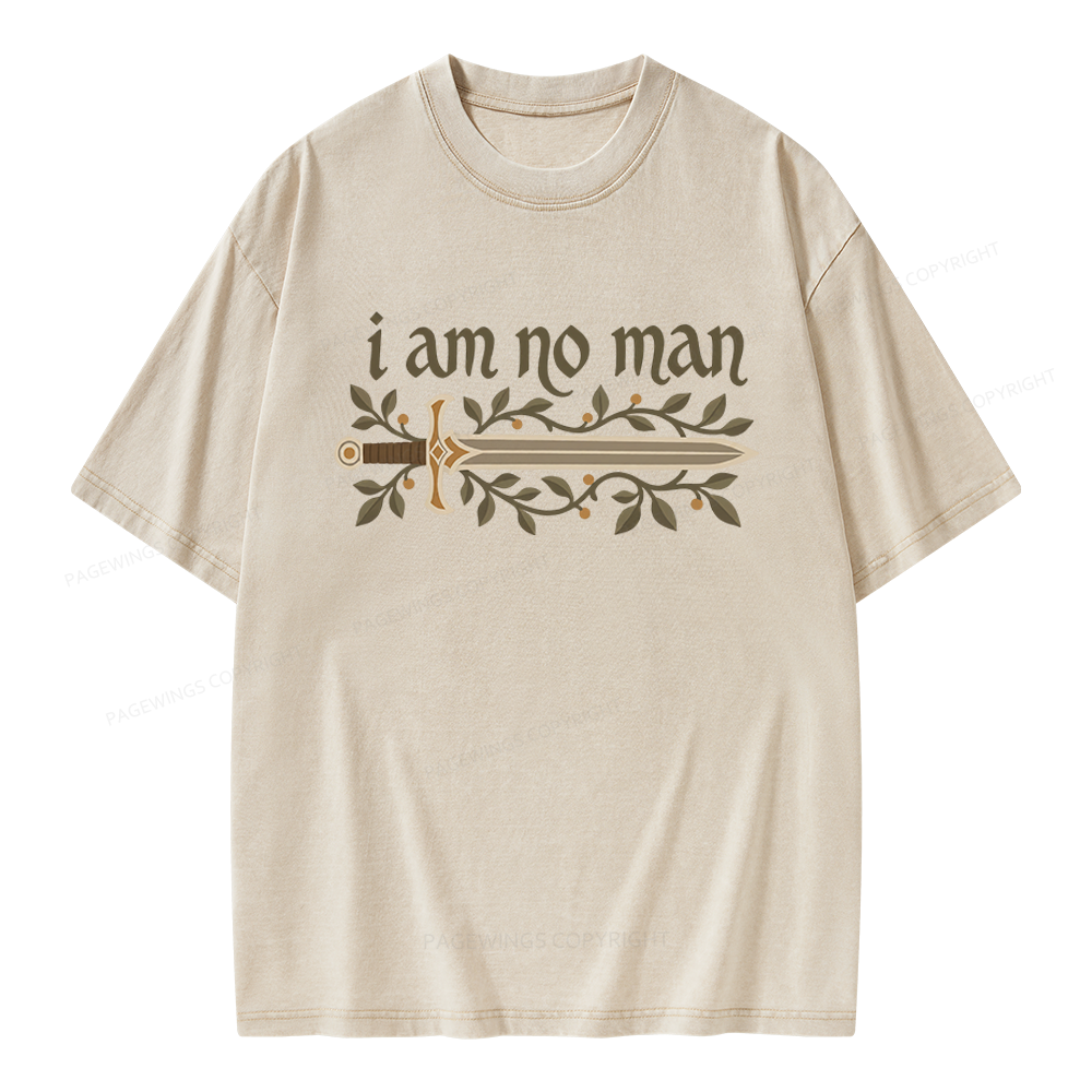 Pagewings I Am No Man Unisex Washed T-shirt