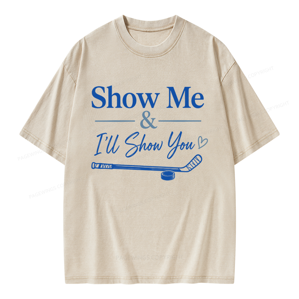 Pagewings Show Me And I'll Show You Unisex Washed T-shirt
