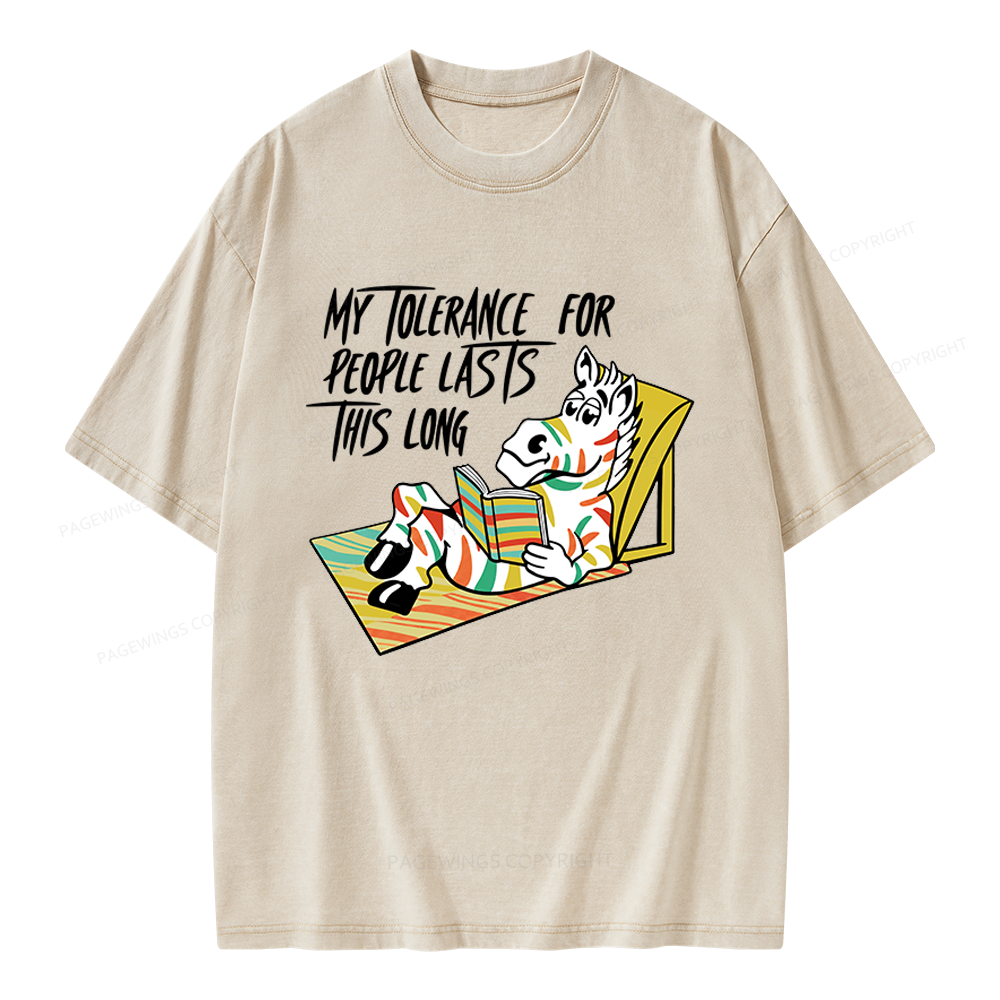 Pagewings Funny Zebra Unisex Washed T-shirt