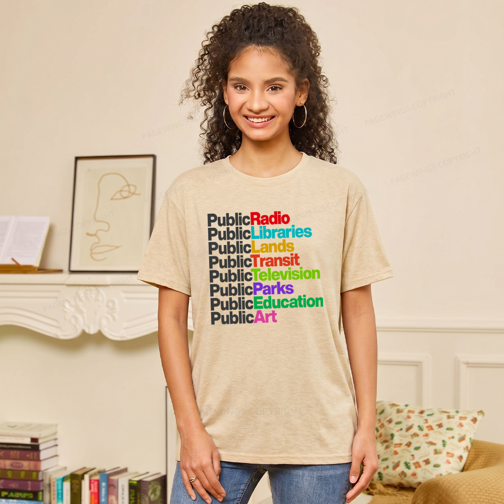Pagewings Soft Public Libraries Unisex Heather T-Shirt