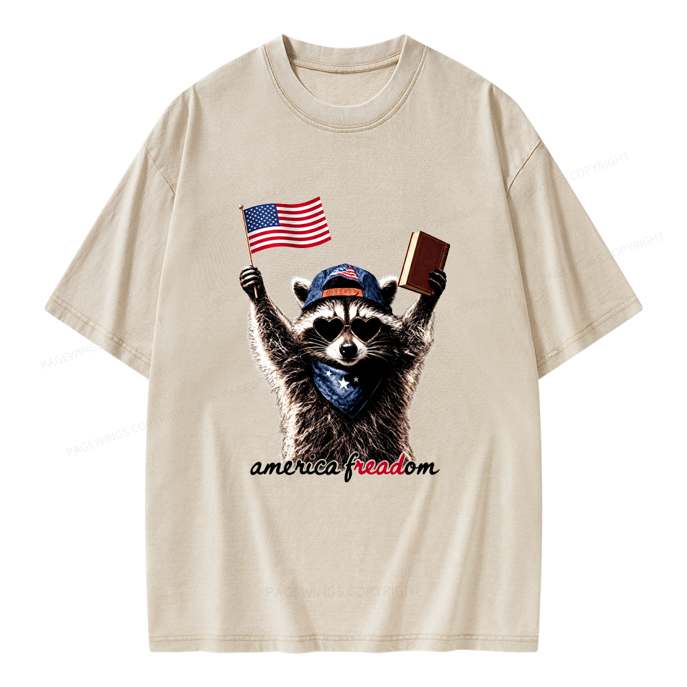 Pagewings Freadom Unisex Washed T-shirt