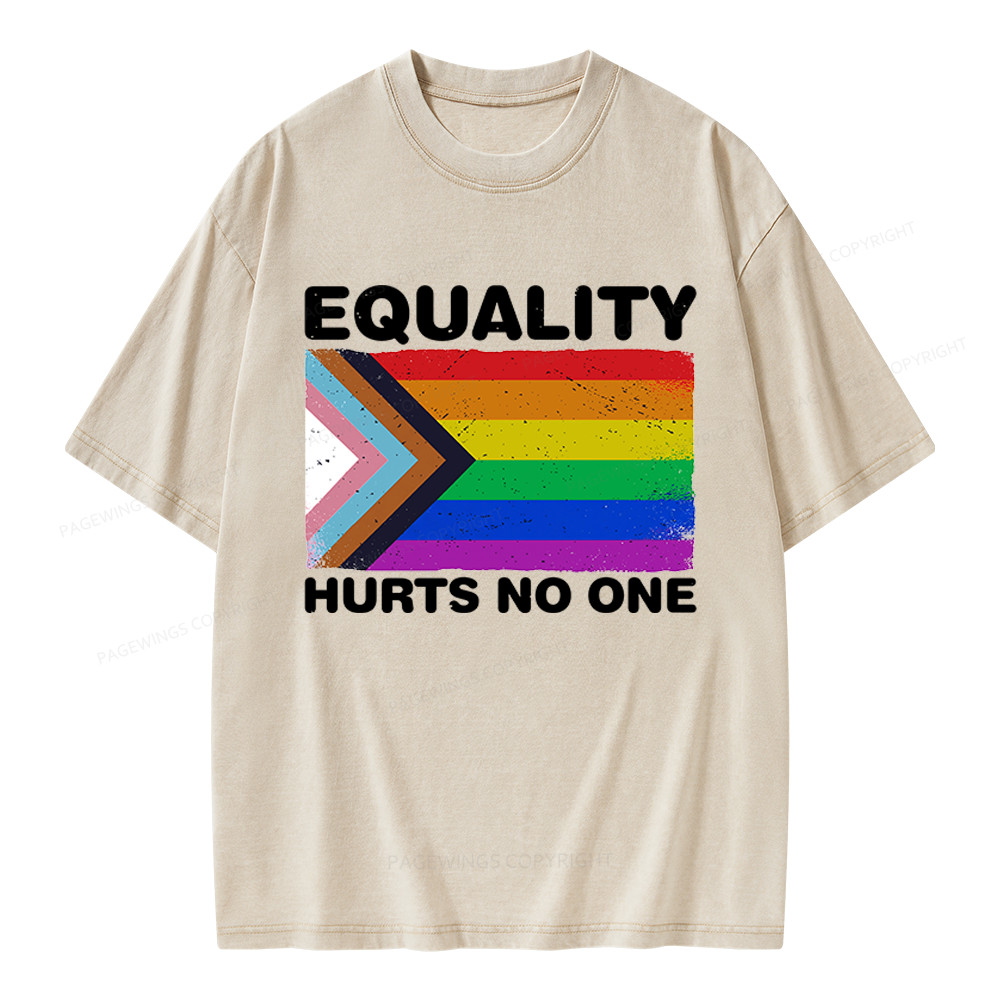Pagewings Equality Hurts No One Unisex Washed T-shirt