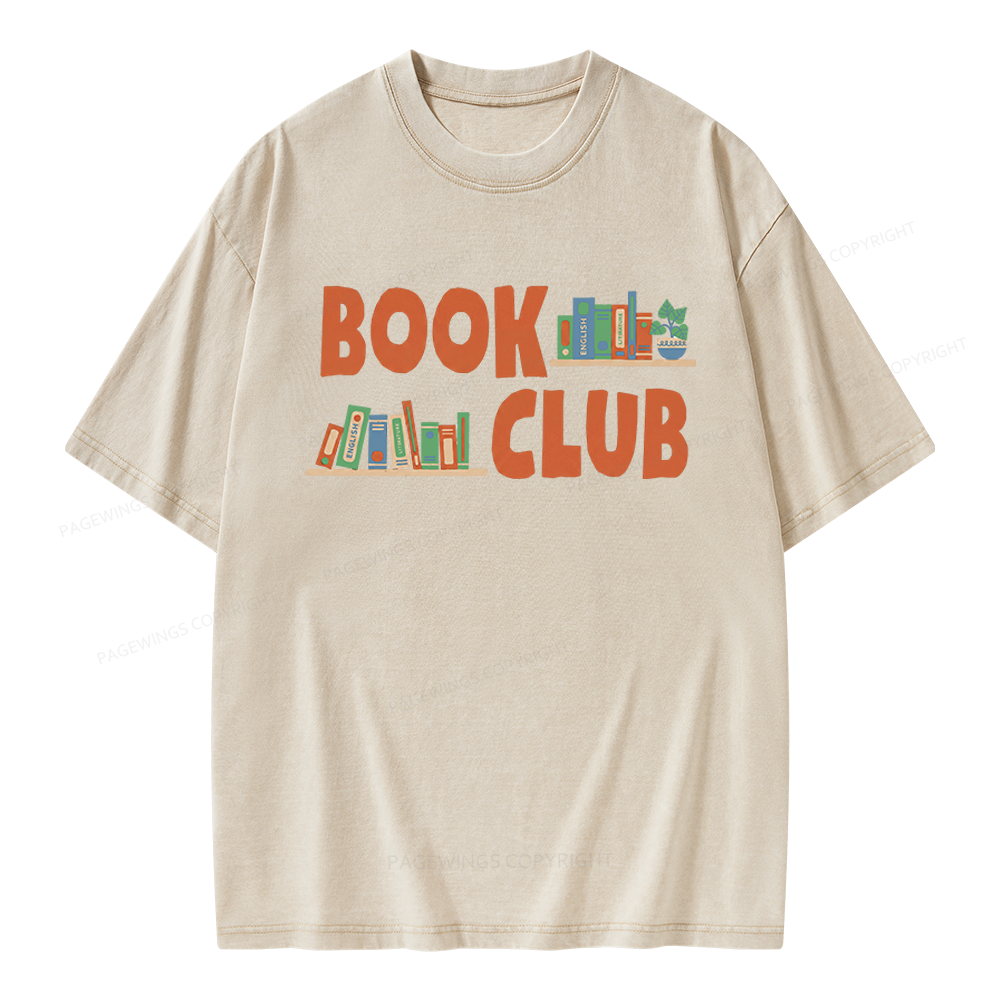 Pagewings Book Club Unisex Washed T-shirt
