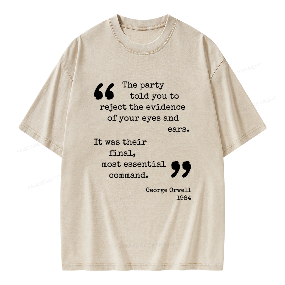 Pagewings It Was Their Final Most Essential Command Unisex Washed T-shirt