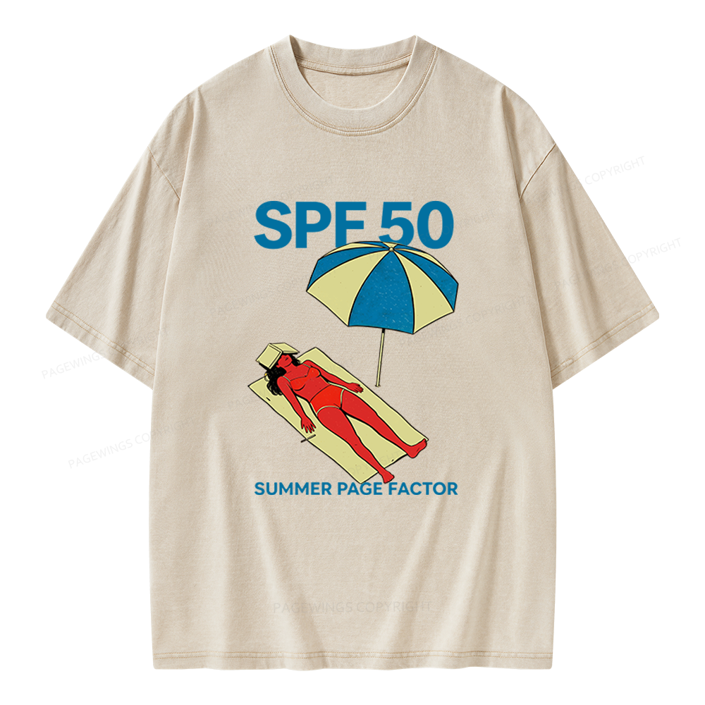 Pagewings Summer Page Factor Unisex Washed T-shirt